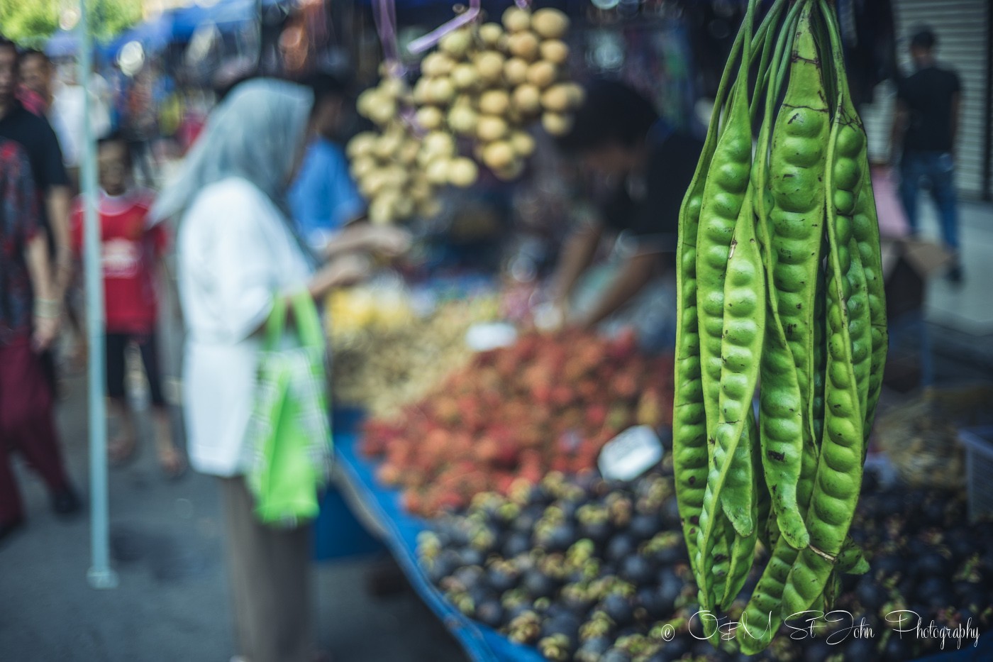 Fruits and veggies for sale at Gaya Street Sunday Market, Kota Kinabalu. Sabah. Malaysia