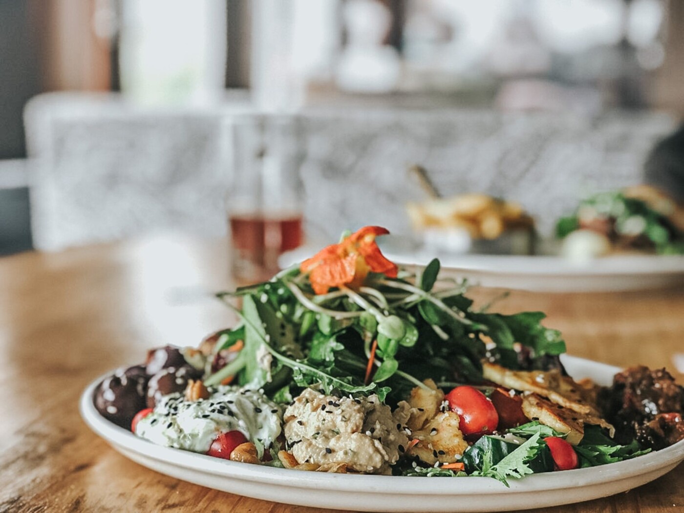 Vegan salad at Nina's Real Food in Jeffrey's Bay