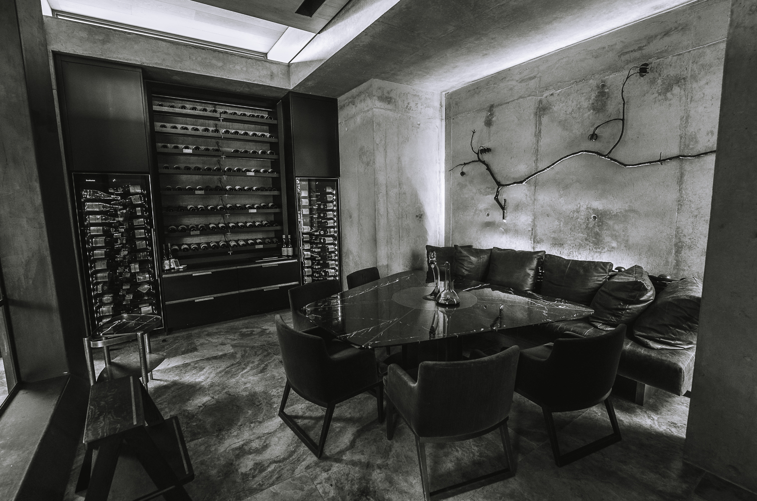 Wine room in our villa at Cheetah Pains