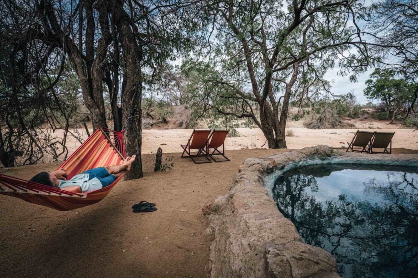 Pool hangs at Umlani Bushcamp, Timbavati Nature Reserve