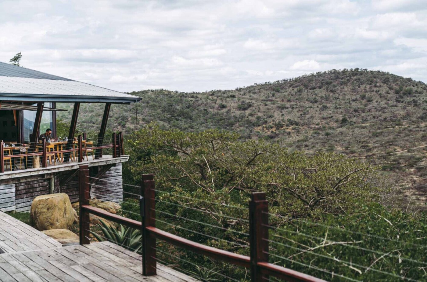 The deck at Rhino Ridge Safari Lodge in Hluhluwe iMfolozi National Park