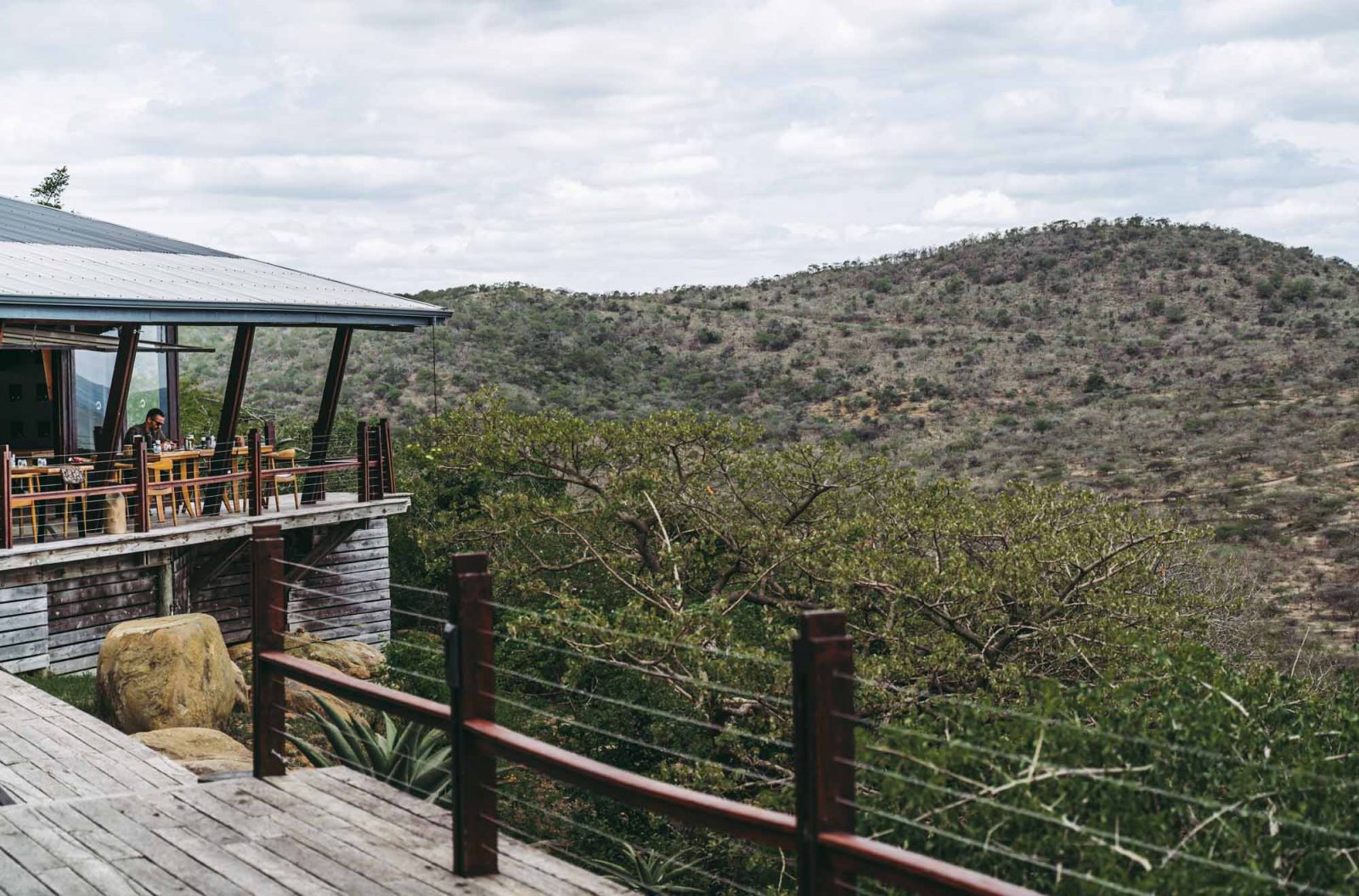 The deck at Rhino Ridge Safari Lodge in Hluhluwe iMfolozi National Park, safari lodges in South Africa