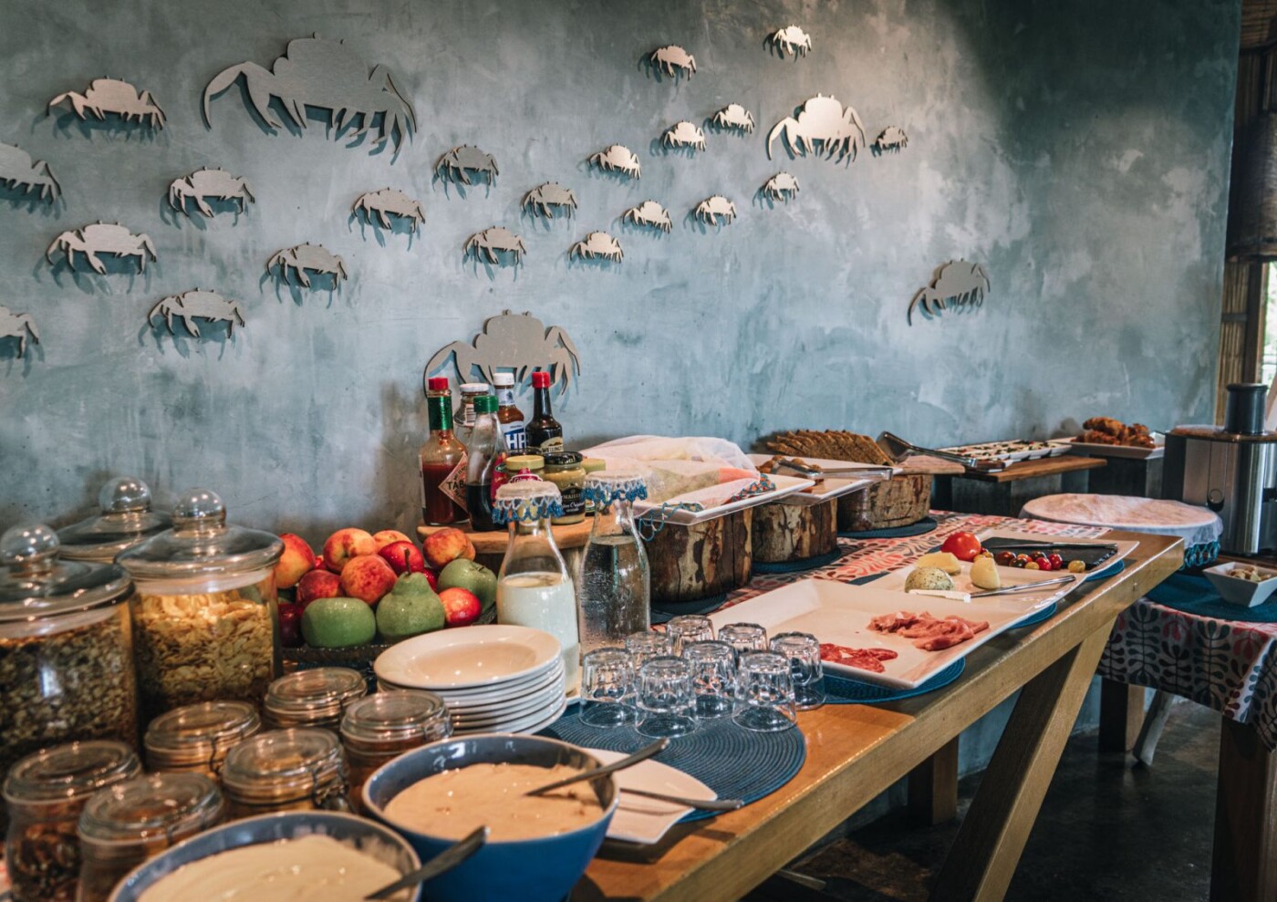 Breakfast spread at Thonga Beach Lodge