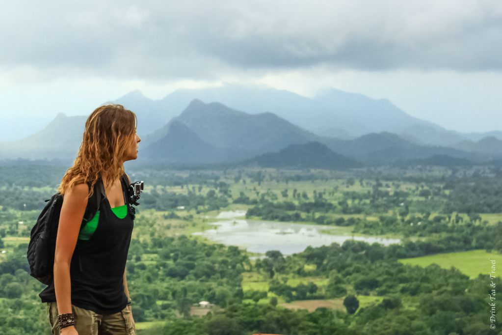 Enjoying the views from Sigiriya rock in Sri Lanka