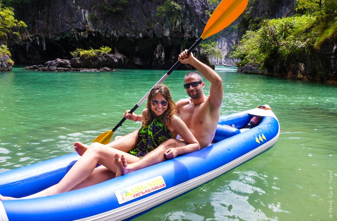 Kayaking around the islands off the Western coast of Thailand