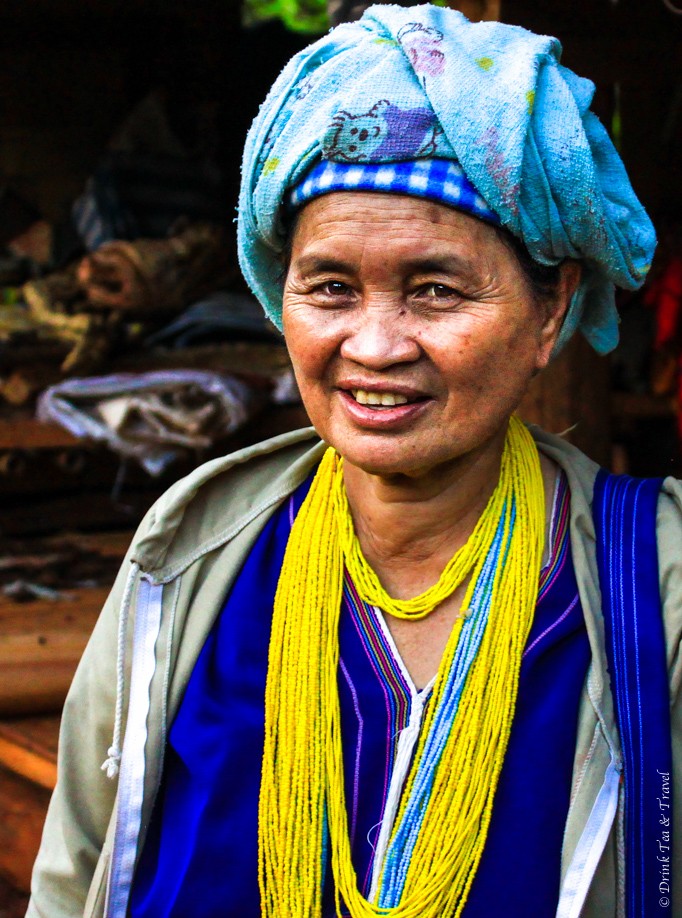 A woman in the Lahu hill tribe village