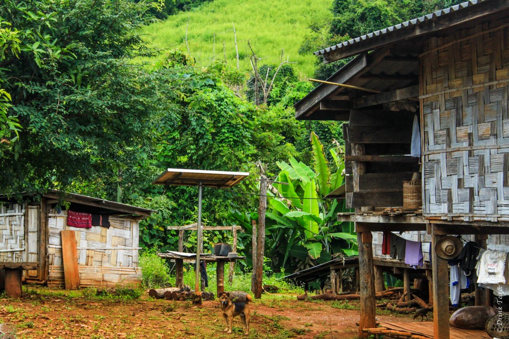 One of the houses in the Lahu hill tribe village