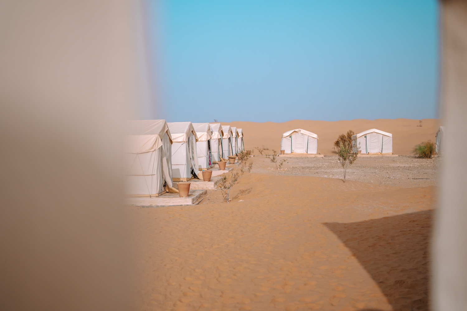 Tents in Campement Zmela, where to stay in Tunisia