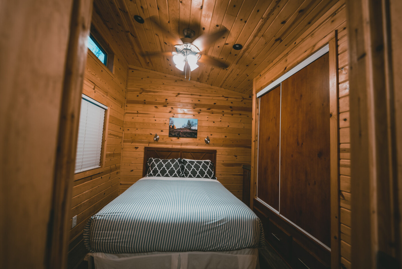 Inside our cabin at Sierra Meadows Glamping Resort