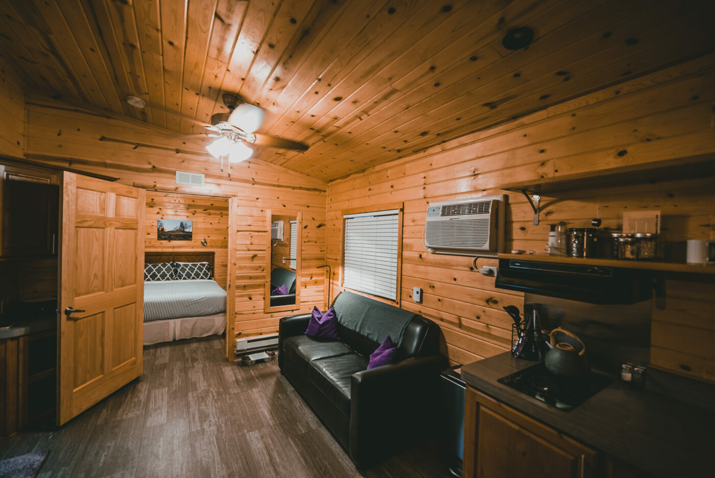 Inside our cabin at Sierra Meadows Glamping Resort
