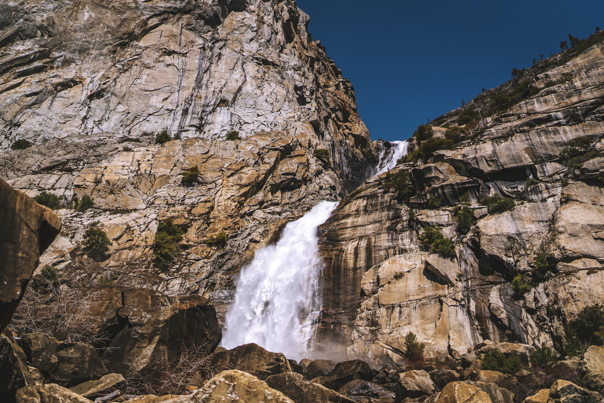 Wapama Falls, the main attraction of our hike in Hetch Hetchy