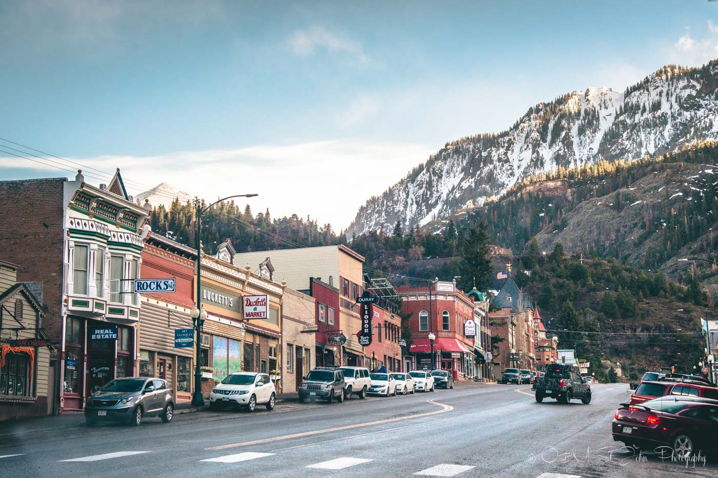 Colorado road trip: Main street in Ouray, Colorado. USA. Road Trip