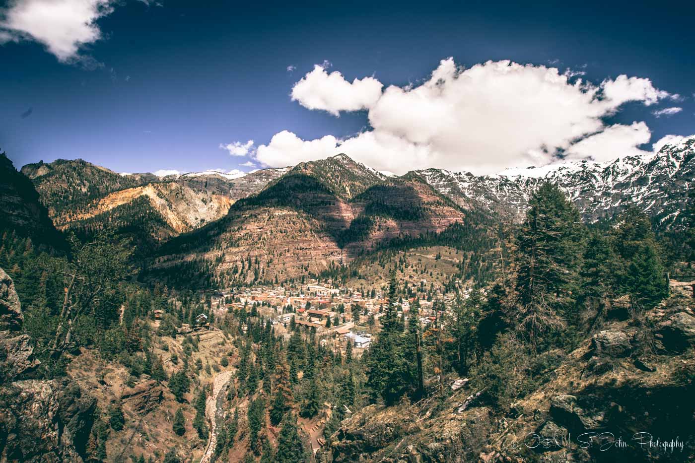 Colorado road trip: Ouray, view from above. Colorado. USA