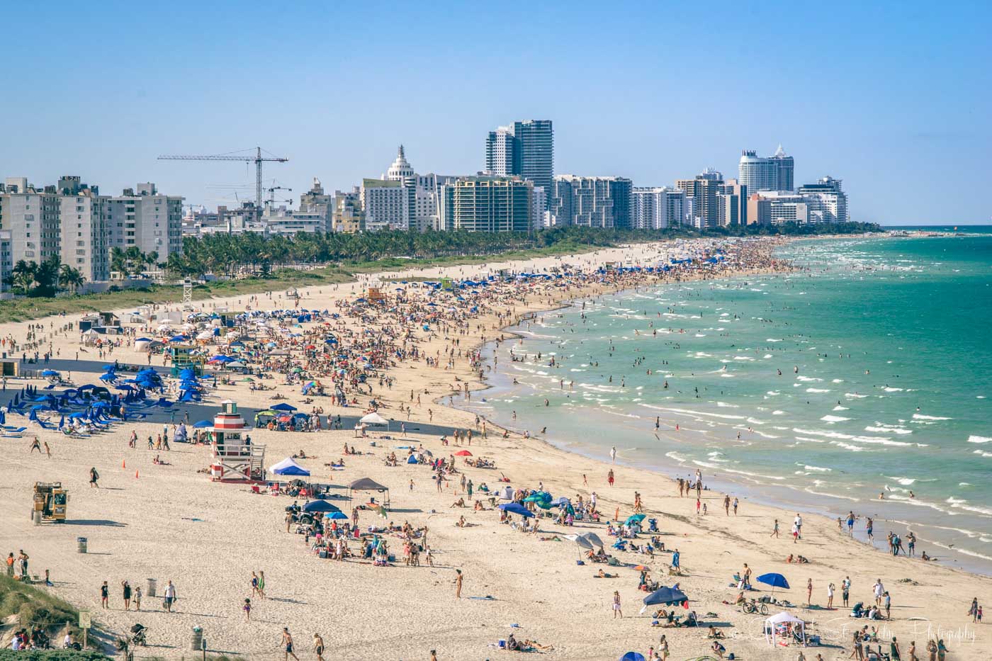 Busy day in Miami Beach, Florida. USA