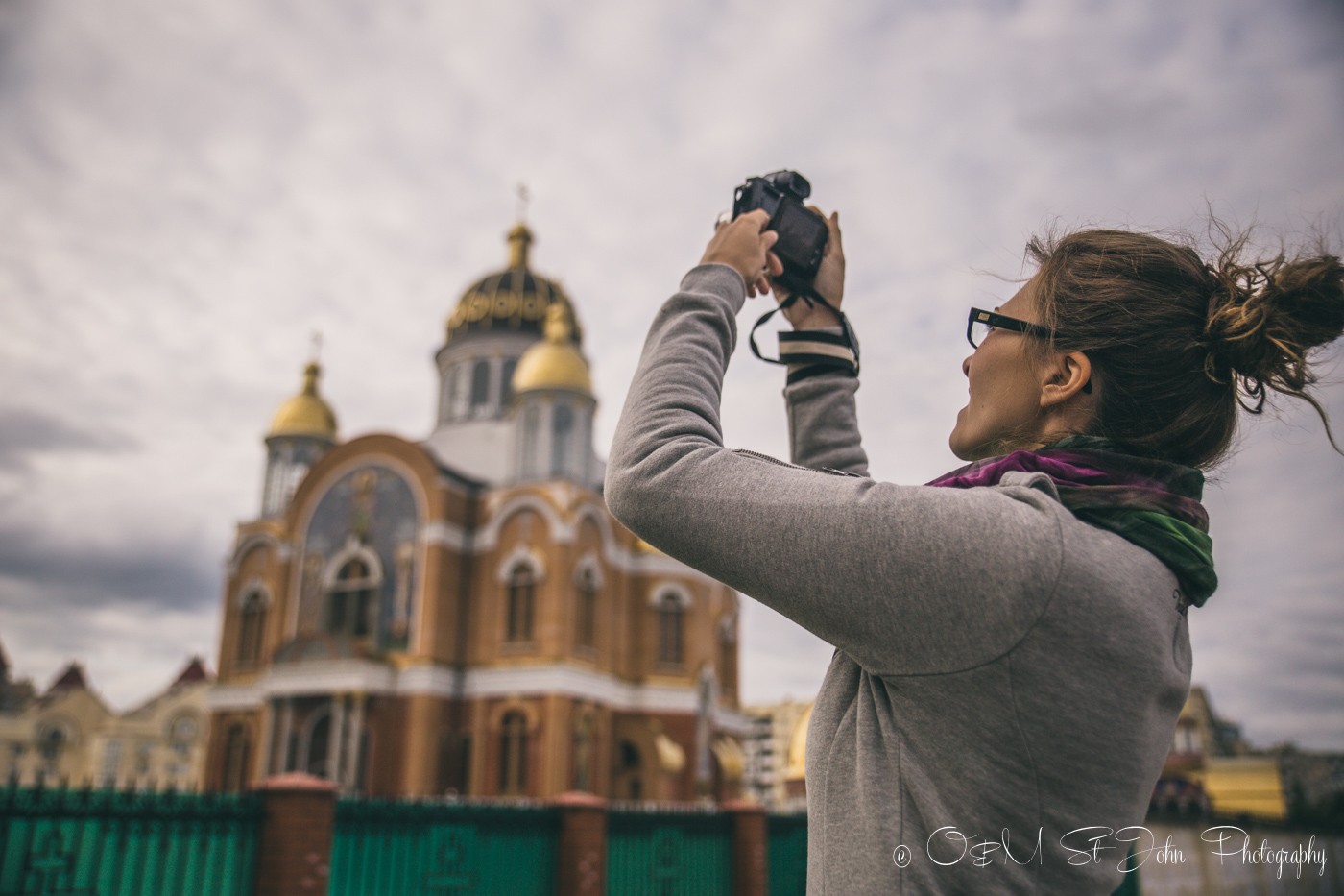 Oksana being a tourist in Kiev. Ukraine