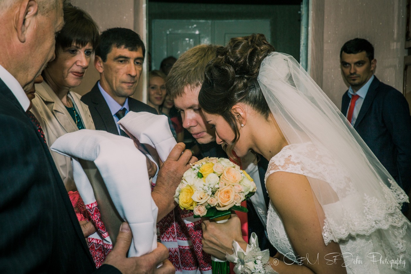 Blahoslovenja (Blessings) ritual at Ukrainian wedding tradition