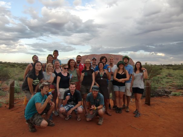 Max and The Rock Tour group at Uluru. 2010. Australia