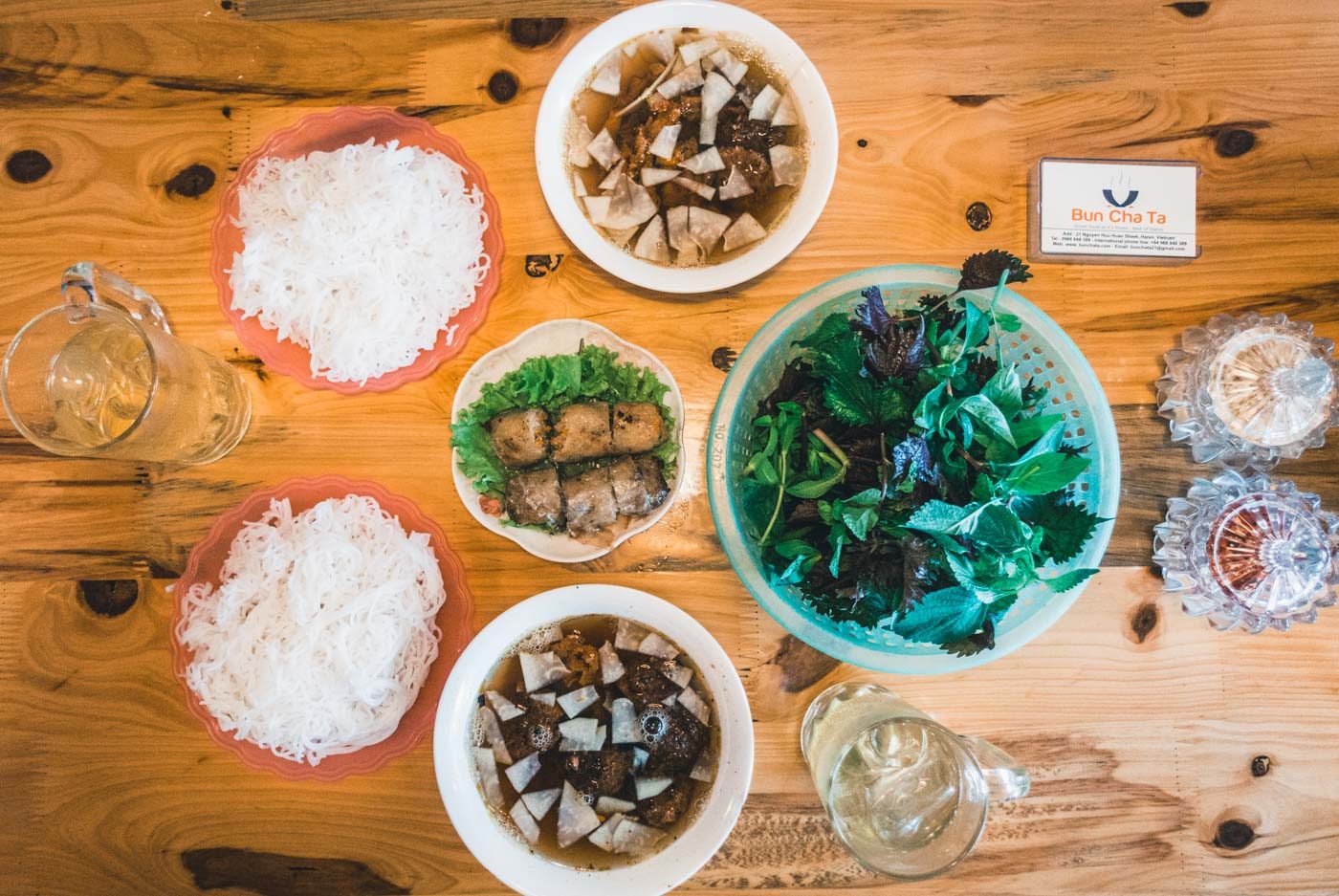 Bun Cha meal for two at Bun Cha Ta in Hanoi