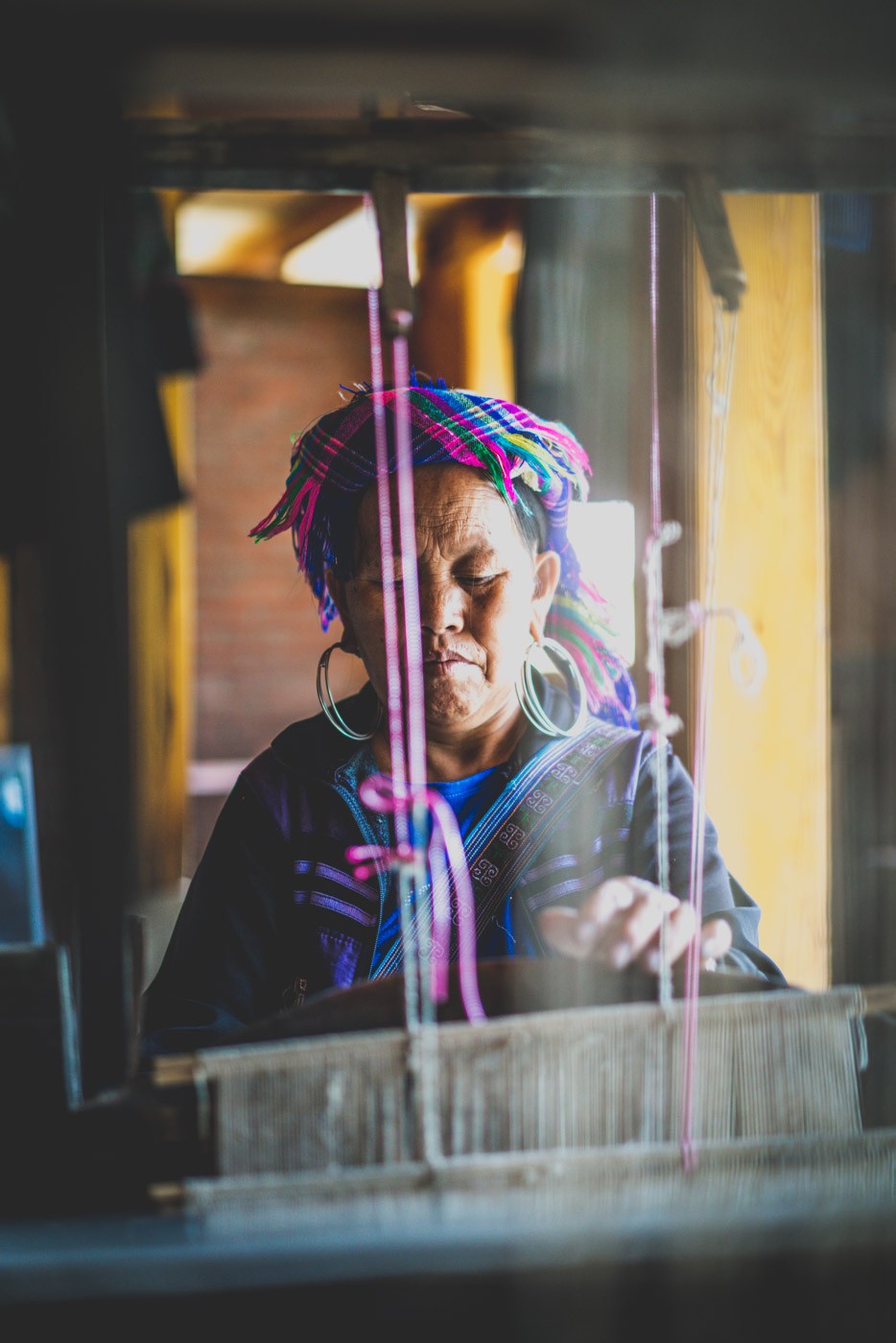 Weaver at our homestay in Sapa