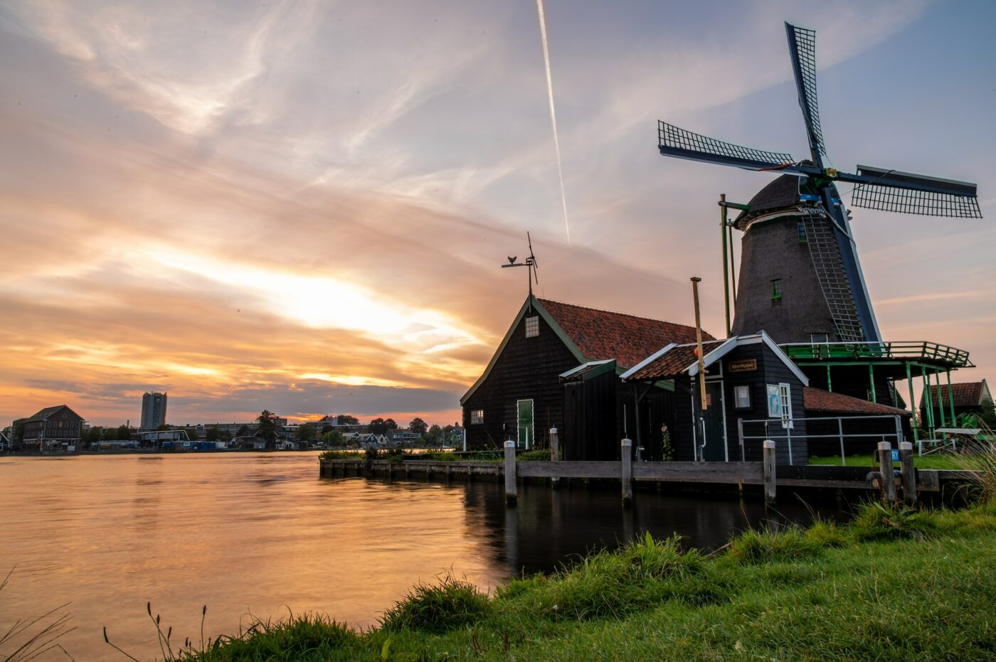 Windmill netherlands zaandam near amsterdam