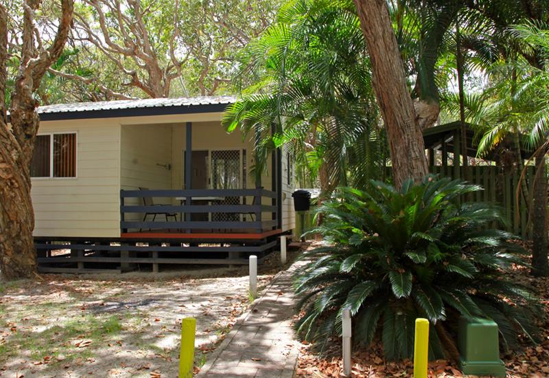 Camping on Fraser Island: Cabin at Cathedrals on Fraser. Photo by Cathedrals on Fraser
