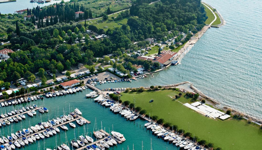 Aerial view of Camp Lucija in Piran Slovenia