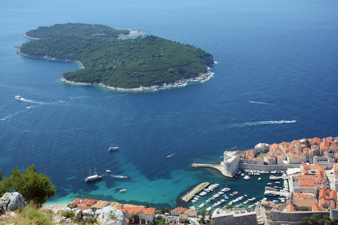 Lokrum Island, view from Dubrovnik