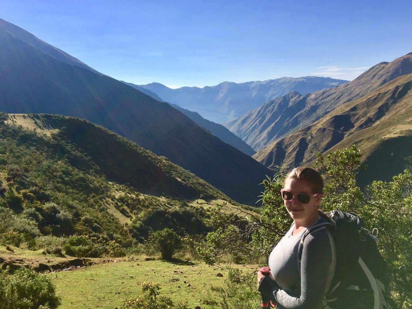 Moonstone Trail: Diana trekking the mountain