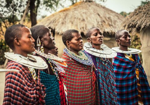 Africa Tanzania Maasai boma women-04270