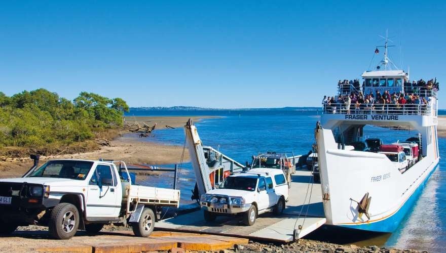 Fraser Island Tour: Ferry to Fraser Island. Photo by Ferry Venture Barges. 