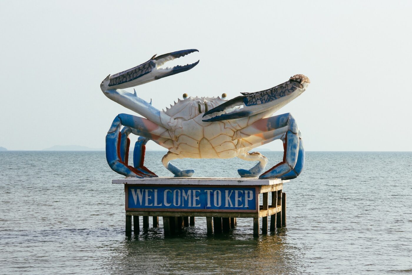 Giant crab statue in Kep, Cambodia