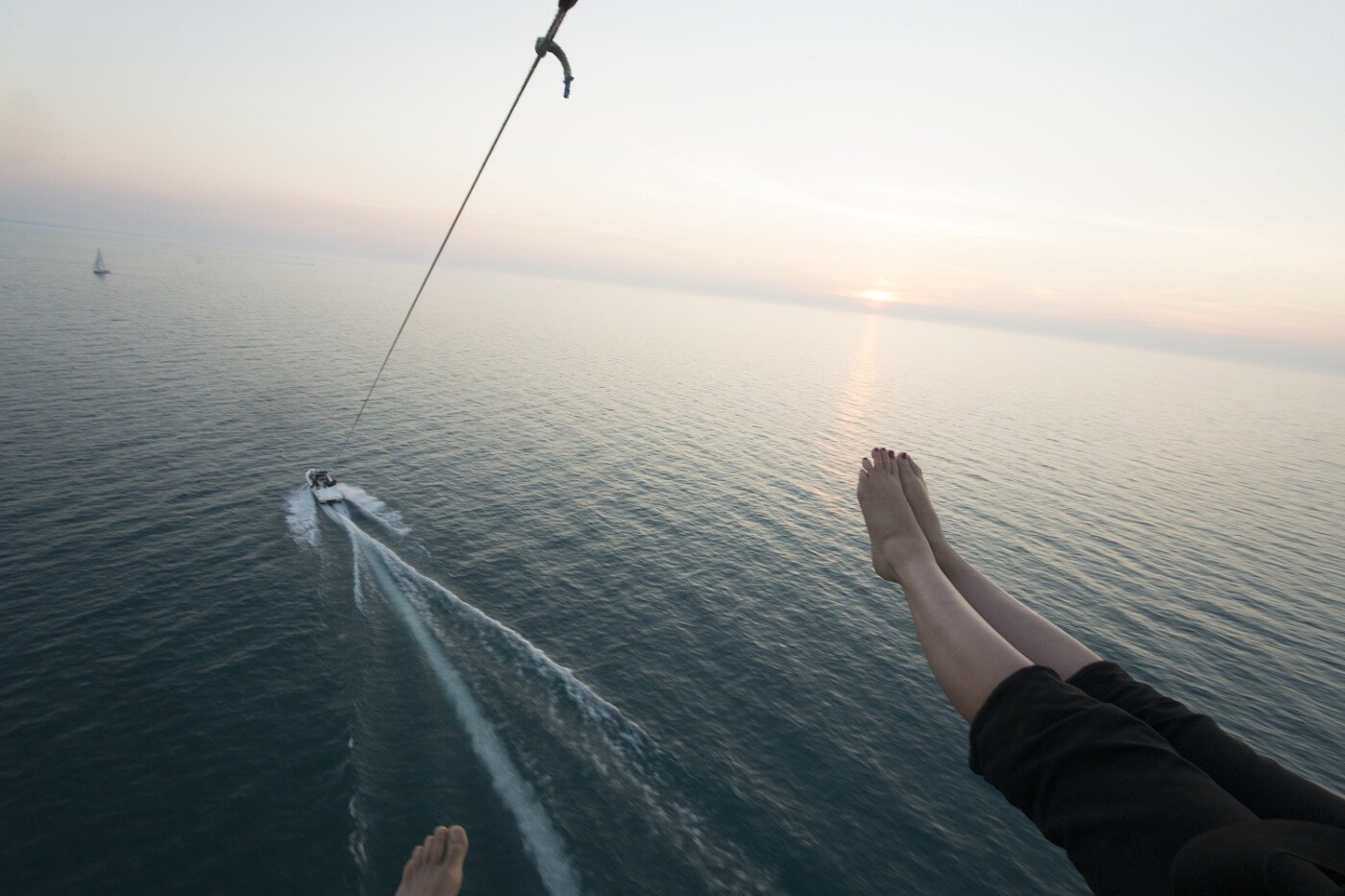 parasailing at Grand Bend