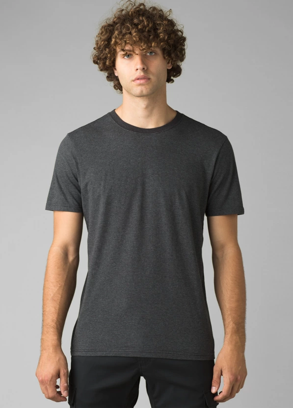 prana crew tshirt M1CREW114 BLACKSTRIPE