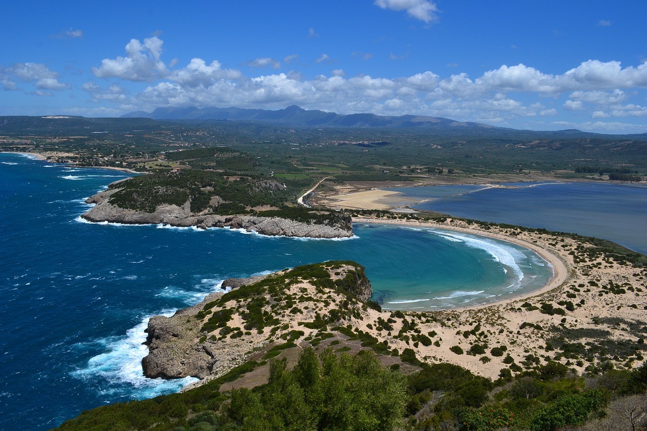 voidkokilia beach peloponnese greece